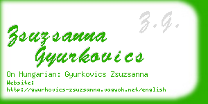 zsuzsanna gyurkovics business card